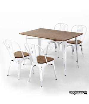 Conjunto de mesa y sillas AGCONJ-VINTAGE envejecido