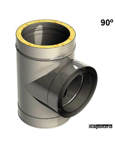 Tubo acero inox TE 90º JETE90