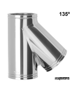 Tubo acero inox TE 135º JETE135