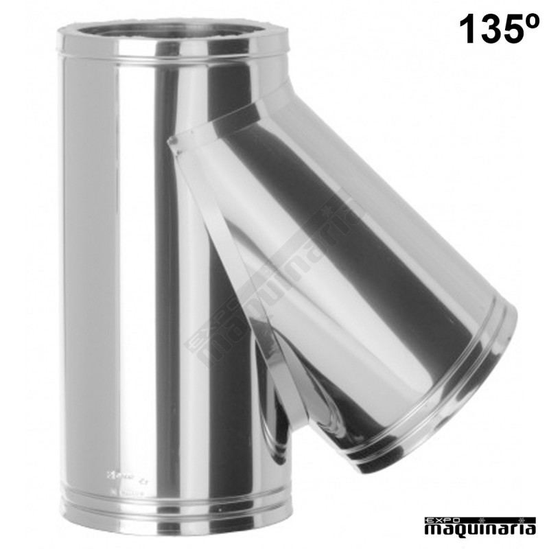 Tubo acero inox TE 135º JETE135