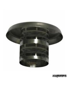 Tubo inox Salida Vertical con rejilla