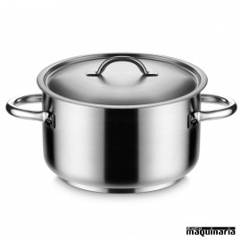Cacerola industrial alta inox 99 litros con tapa