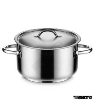Cacerola industrial inox 99 litros alta con tapa PU292060