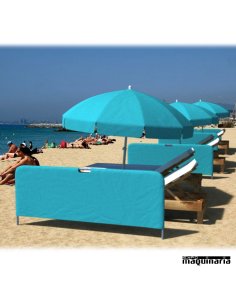 Parasol playa con pincho arena + Separador KIT 2