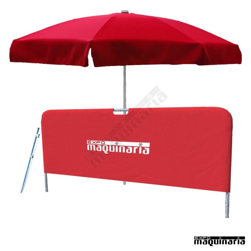 Parasol playa con pincho arena + Separador KIT