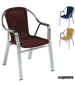Sillon bar Aluminio 2R84 apilable
