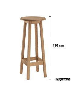 Mesa alta madera 110 cm JOMAA110CM-R