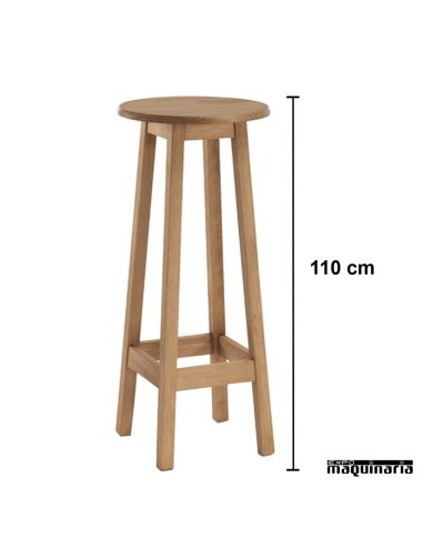 Mesa alta madera 110 cm JOMAA110CM-R