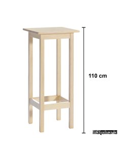 Mesa alta madera JOMAA110CM-C Cuadrada