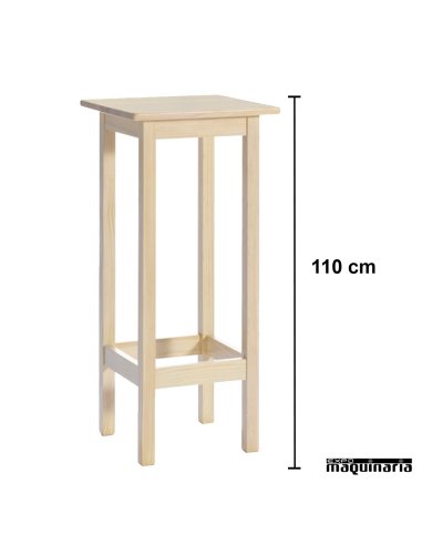 Mesa alta madera JOMAA110CM-C Cuadrada