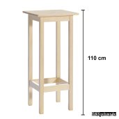 Mesa alta madera JOMAA110CM-C Cuadrada