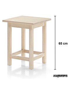 Mesa baja madera JOMBA65CM-C Cuadrada