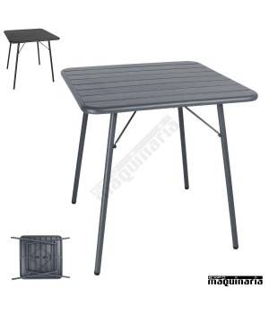 Mesa Nics732 Laminas Plegable Tablero De Terraza Acero 70x70 6gfy7b