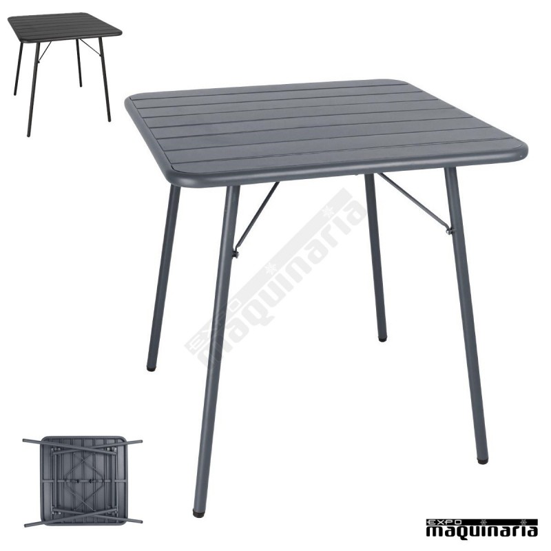 Mesa plegable terraza laminas de acero NICS732