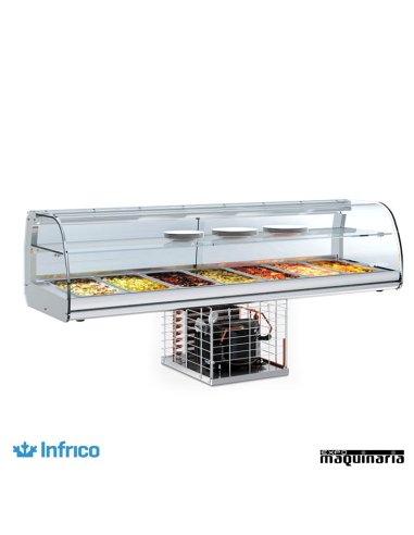 Vitrina tapa INFRICO VET7PGR 134cm- 7 bandejas