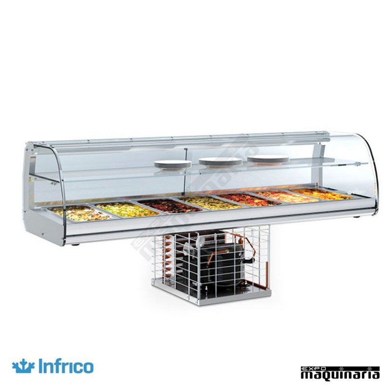 Vitrina tapa INFRICO VET7PGR 134cm- 7 bandejas