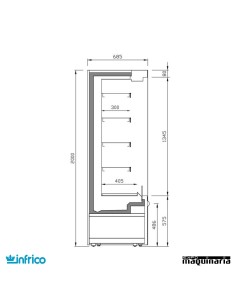 Vitrina expositora charcuteria / lacteos M2 2