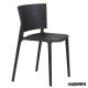 Silla plastica MRAFRI apilable negro