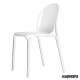 Silla plastica MRBROOK apilable blanco