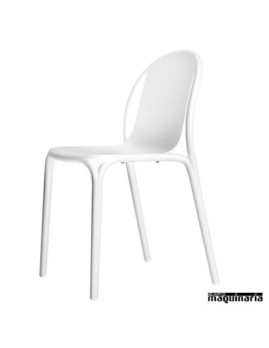 Silla plastica MRBROOK apilable blanco