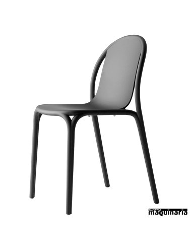 Silla plastica MRBROOK apilable negro