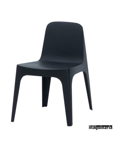 Sillas de plastico apilables MRSOL negro