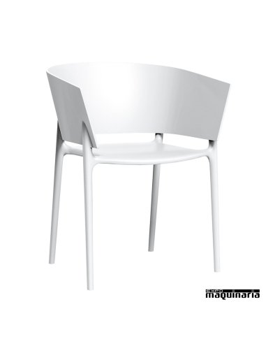 Sillon terraza MRAFRI-B apilable blanco
