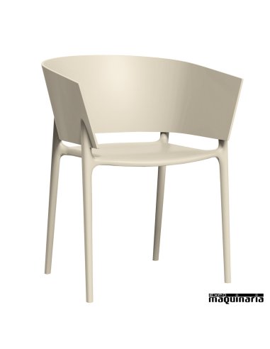 Sillon terraza MRAFRI-B apilable ecru