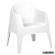 Sillon terraza MRSOL-B apilable blanco