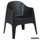 Sillon terraza MRSOL-B apilable negro