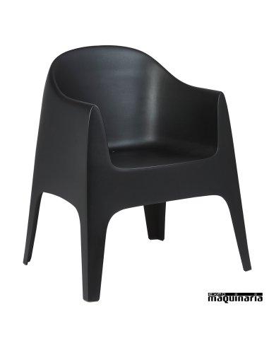 Sillon terraza MRSOL-B apilable negro
