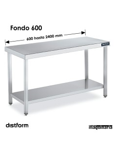 Mesa Acero Inoxidable Central Ancho 600 2