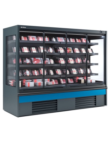 Vitrina de carniceria con puertas INML6DCM1+ azul