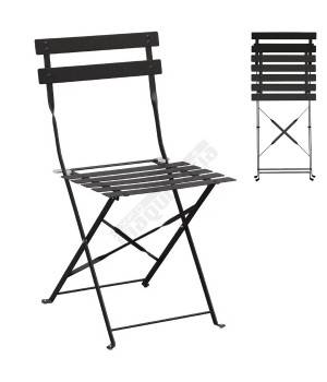Silla de hierro plegable para terraza NIGH551 negro