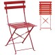 Silla de hierro plegable para terraza NIGH551 Rojo