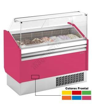 Mostrador para helados Cristal Recto INVBZ12S+