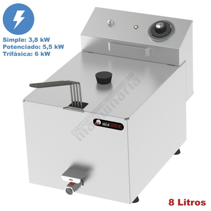 Freidora electrica industrial IBER-FRY8G 8 Litros