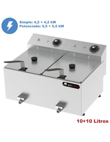 Freidora hosteleria 10+10 litros IBER-FRY10+10G