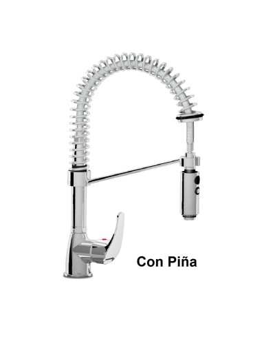 Grifo ducha sobremesa monomando dos aguas extrabajo con caño