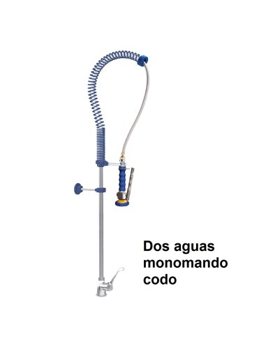 Grifo ducha de sobremesa dos aguas monomando codo