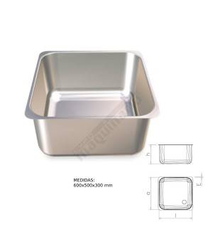 Fregadero inox rectangular para soldar