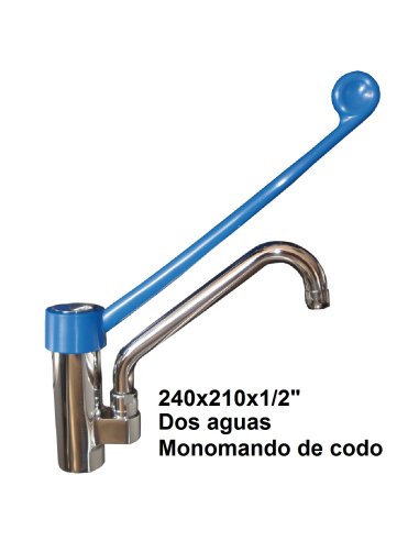 Grifo de sobremesa serie monoblock, monomando de codo dos aguas