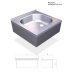Fregadero inox colgante con faldon con una cubeta