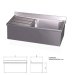 Fregadero inox colgante con faldón, una cubeta y escurridor derecha