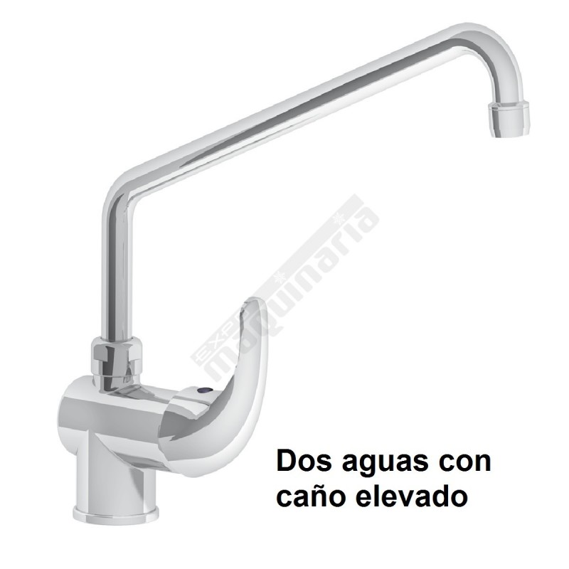  Grifo de sobremesa monomando dos aguas con caño elevado