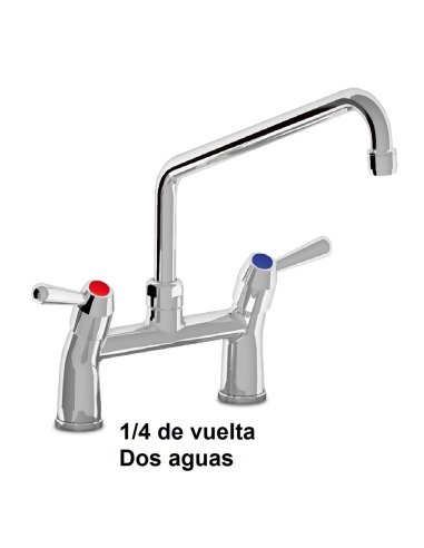 Grifo mezclador con mandos de 1/4 de vuelta