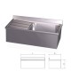 Fregadero inox colgante, con 1 cubeta y escurridor izquierdo FR054420