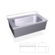 Fregadero inox colgante de gran capacidad y una cubeta. FR054428