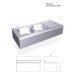 Fregadero colgante con  2 cubetas y escurridor derecho FR054446