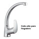 Grifo monomando sobremesa caño alto para fregadero